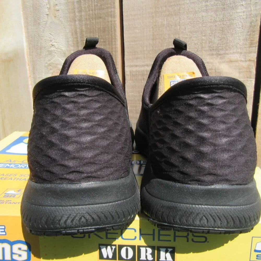 Brand New Skechers Enslee Black Slip Ins Slip Resistant Sneakers Shoes Size 7.5 - Picture 5 of 7